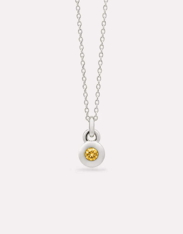 Najo - November Silver & Citrine Birthstone Necklace