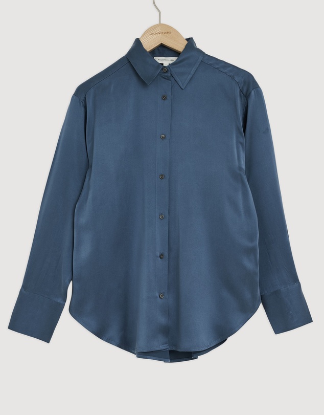Revibe - Repaired Assembly Label Silk Long Sleeve Shirt