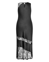 City Chic - Alissa Lace Trim Slip Maxi Dress