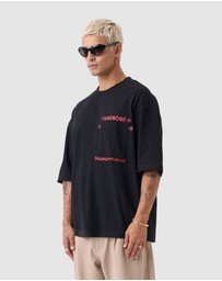 Zanerobe - Stacked Flow Tee Black