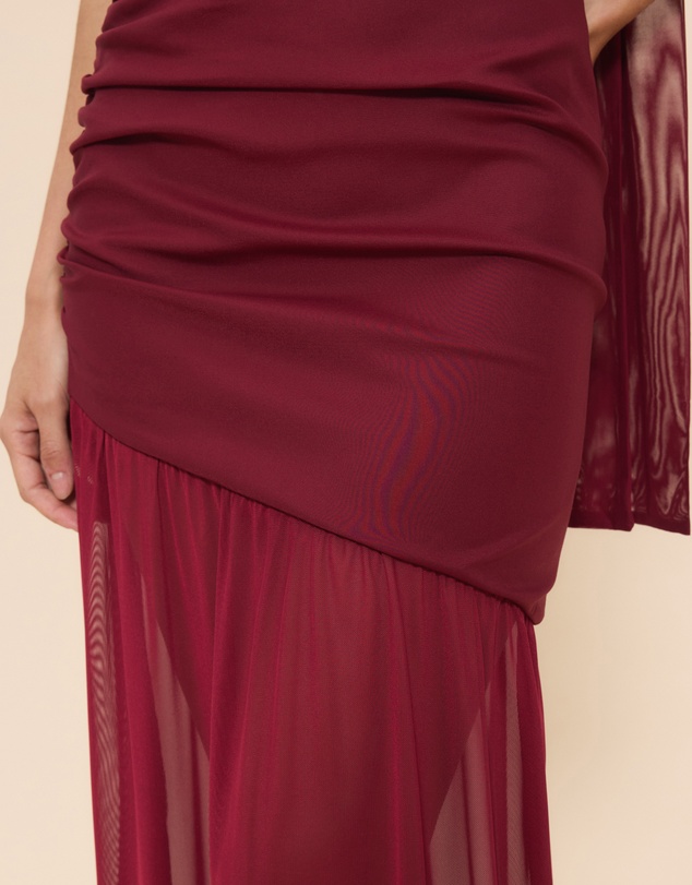 CHANCERY - Bree One Shoulder Self Scarf Maxi Dress
