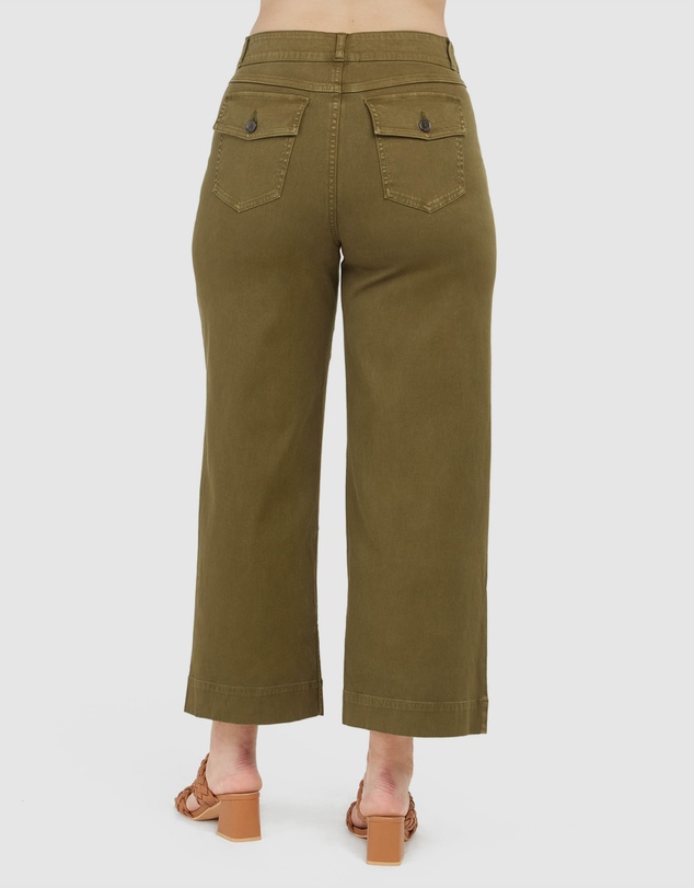 Spanx - Stretch Twill Cropped Wide Leg