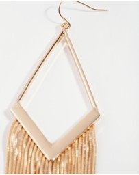 Lovisa - Gold Diamond Shaped Snakechain Earrings