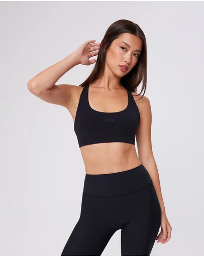 Upstate - Air Sculpt Strappy Crop - Black