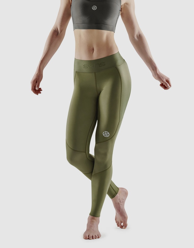 SKINS - SKINS Compression Women's Series-3 Active Long Tight Khaki