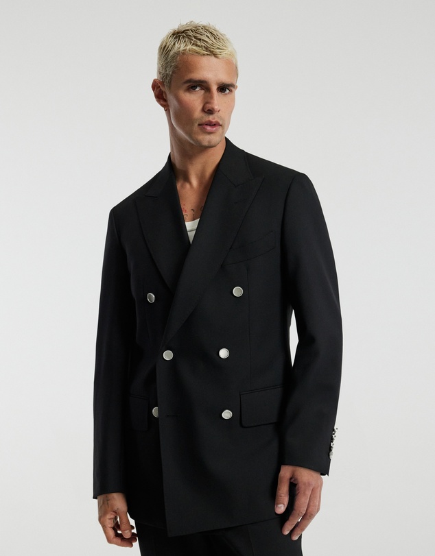 Calibre - Wool Double-Breasted Blazer Black