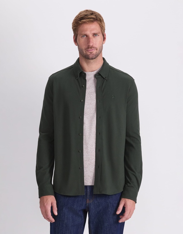 Sportscraft - Long Sleeve Pique Shirt
