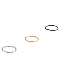 Lovisa - Mixed Metals Nose Ring Stud 6-Pack
