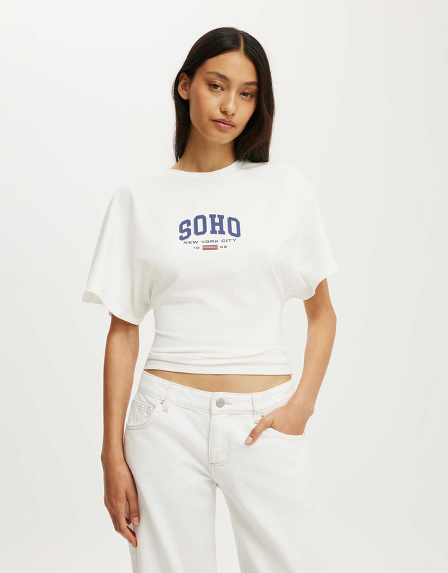 Cotton On - Graphic Batwing Short Sleeve Tee