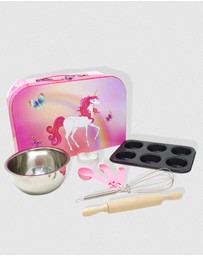 Pink Poppy - Unicorn Butterfly 6 Piece Kids Baking Set & Carry Case