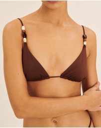 AERE - Bead Detail Triangle Bikini Top