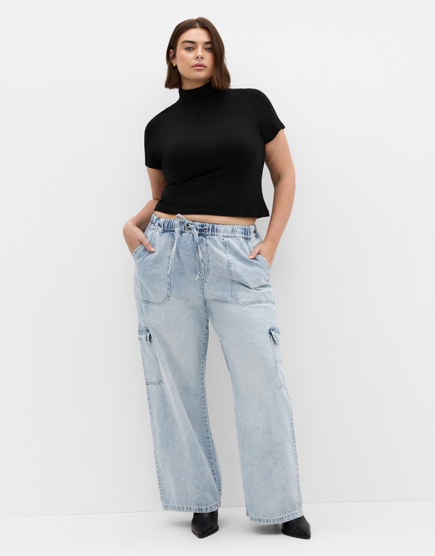 City Chic - Harley Fit Remi Wide Leg Cargo Jean