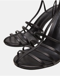 Steve Madden - Tildah Black Leather Heels