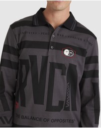 RVCA - Mens All Brand Polo Long Sleeve Shirt