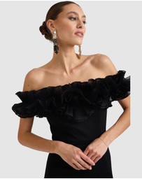 Romance by Honey and Beau - Trevia Frill Neckline Mini Dress
