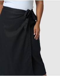 Something 4 Olivia - Gina Linen Wrap Skirt