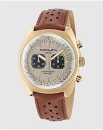 Aston Martin - TS2 Chronograph Gold-Tone Tan Leather Watch