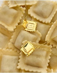 Wanderlust + Co - Ravioli Gold Necklace