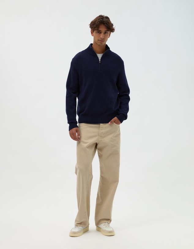 AERE - Merino Wool Quarter Zip Sweater