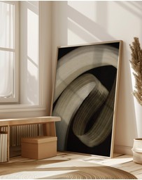 Olive et Oriel - Beige Strokes No 3 by Treechild Art Print