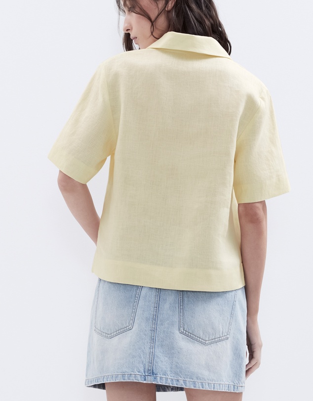 UNISON - Collared Linen Top