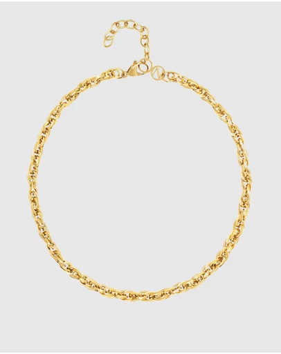 Nialaya Jewellery - Gold Rope Chain Choker