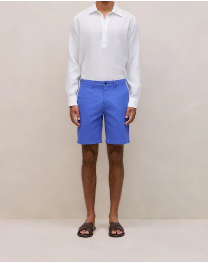 Trenery - Cotton Twill Chino Short in Vivid Blue