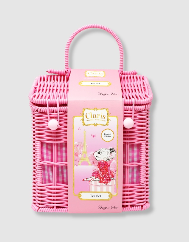 Claris the Chicest Mouse in Paris - Claris The Chicest Mouse In Paris 11 Pieces Tea Set with Woven Basket