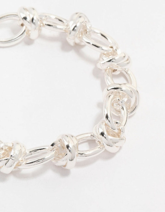 Lovisa - Silver Plated Knotted Chain Bracelet