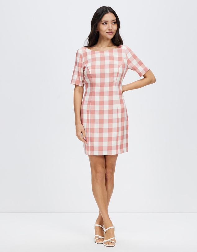 Honey and Beau - Barbie Pink Low Back Dress