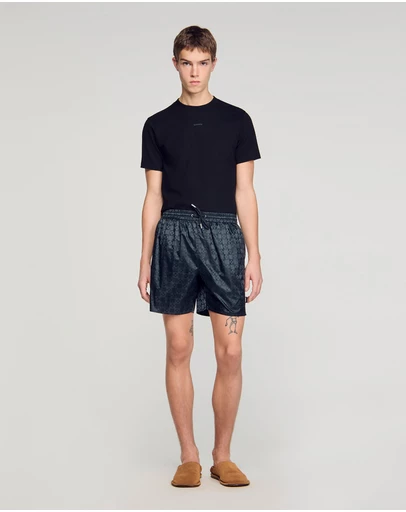 Sandro - Squarecross Jacquard Mdc Swim Shorts