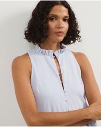 Atmos&Here - Aylah Tiered Linen Blend Mini Dress