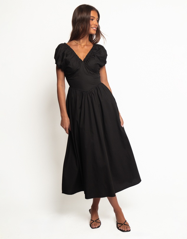 Petal & Pup - Larson Midi Dress - Black