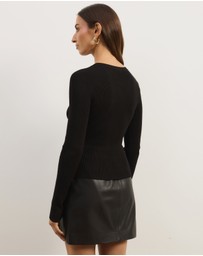 Atmos&Here - Kaia Long Sleeve Rib Knit Top