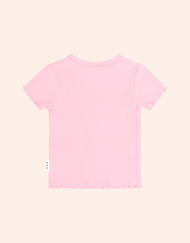 Huxbaby - Strawberry Creme Rib Tee - Babies-Teens