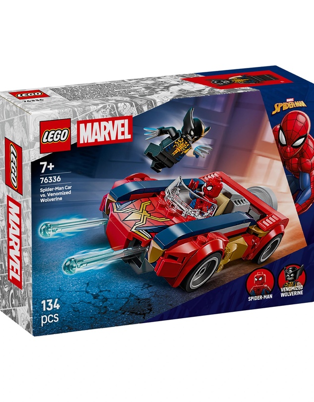 LEGO - 76336 Spider-Man Car vs. Venomized Wolverine