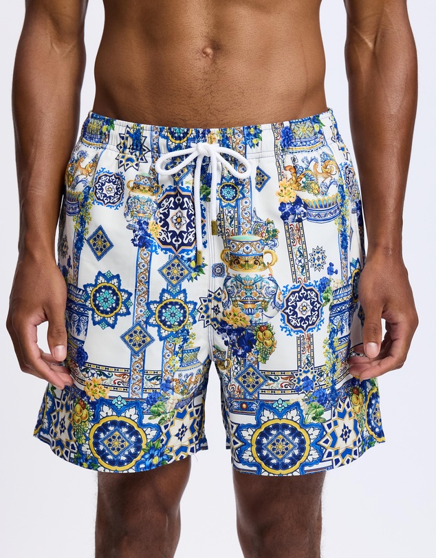 Camilla - Mid Length Boardshorts With Elastic Waist