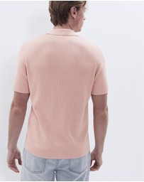 UNISON - Wavy Stitch Knit Polo