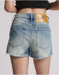 ONE TEASPOON - Bowies High Waist Denim Shorts - Sunset Blue