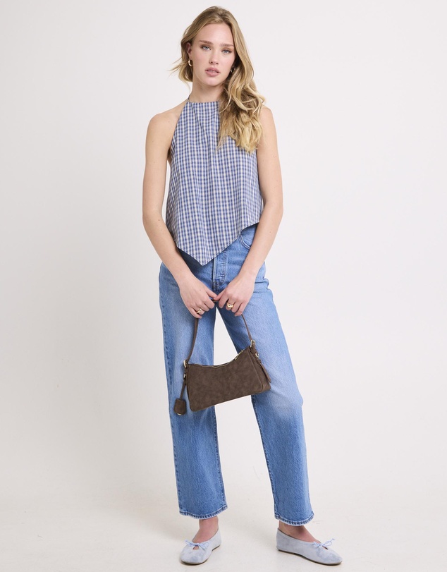 Subtitled - Iluka Check High Neck Top
