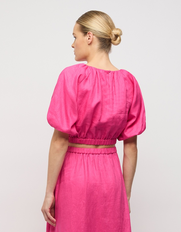 FRIEND of AUDREY - Adoni Linen Balloon Sleeve Top