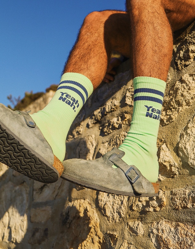 Skwosh - Yeah Nah Socks in Lime