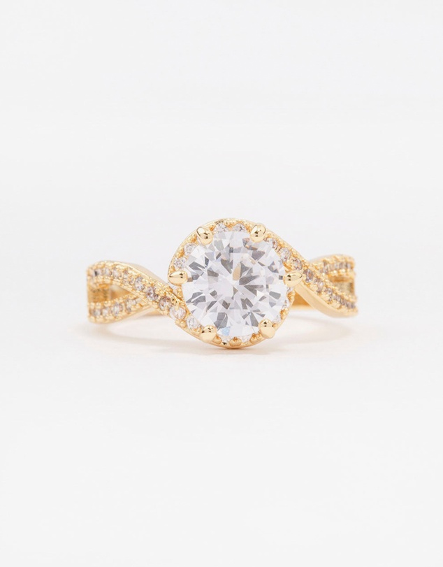Lovisa - Gold Plated Round Infinity Halo Ring