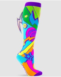 Crazy Skates - Crazy Socks Lightning Swirl Knee-High Socks