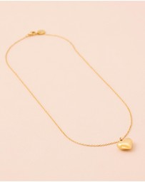 Carly Paiker - Amore Small Puffy Heart Fine Chain Pendant