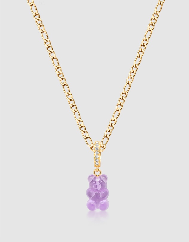 Nialaya Jewellery - Men's Purple Gummy Bear Necklace