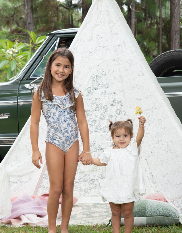 Olga Valentine - Ruffle Neckline One piece