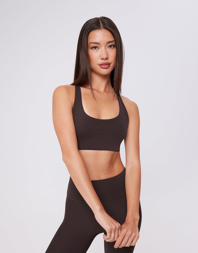 Upstate - Air Sculpt Strappy Crop - Espresso