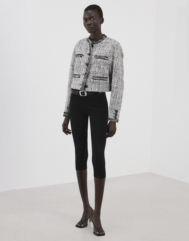 M.N.G - Tweed Jacket With Frayed Ends