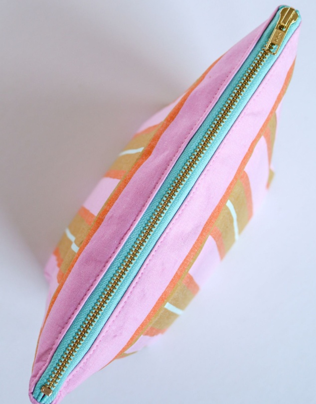 Mosey Me - Sunrise Stripe Cosmetic Bag